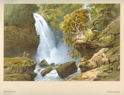 Carlo Bossoli. Dzhur-Dzhur Waterfall by Carlo Bossoli